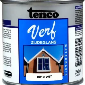 Tenco Verf WB zijdeglans 9010 wit 250 ml.